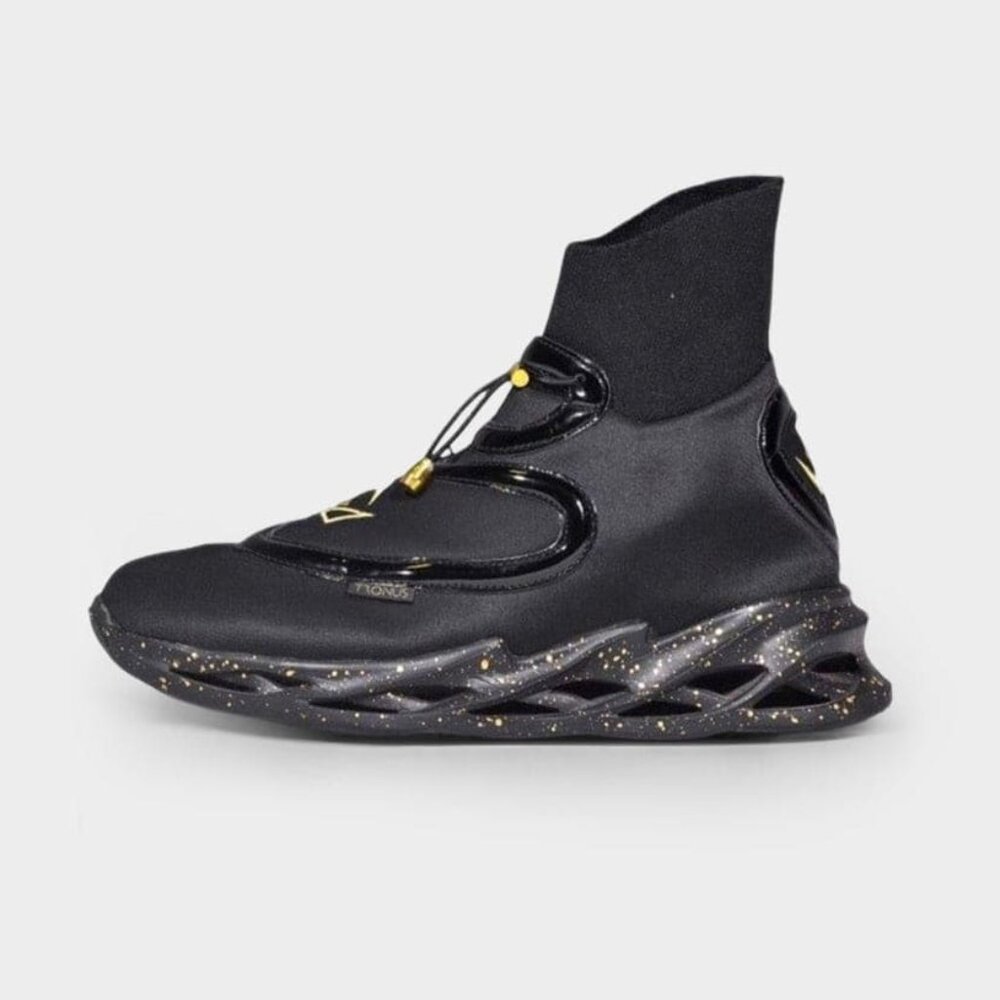 MENS LUXE CUSHIONED HIGH TOPS BLACKOUT